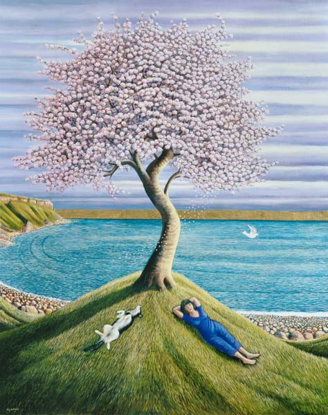 Dreaming of Cherry Blossom, 2004 (oil on canvas)  od Liz  Wright
