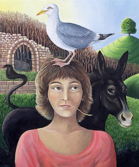 A Bad Hair Day, or The Trickster Architype, 1999 (oil on canvas)  od Liz  Wright