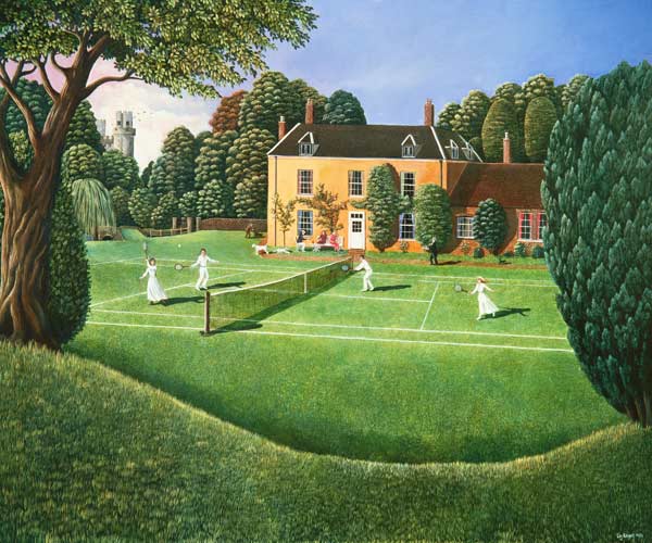 The Tennis Match, 1980 (oil on canvas)  od Liz  Wright