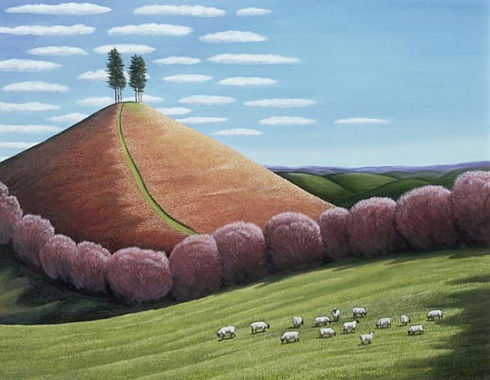 Red Hill (oil on canvas)  od Liz  Wright