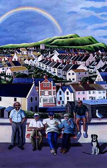The Men of Fortuneswell, 1999 (oil on canvas)  od Liz  Wright