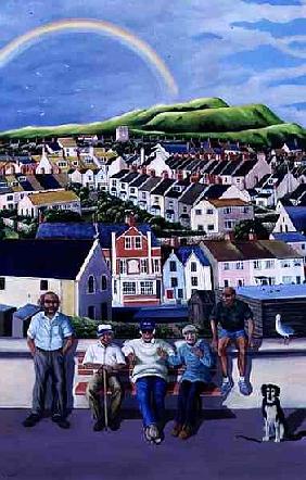 The Men of Fortuneswell, 1999 (oil on canvas) 