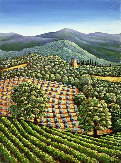 Tuscan landscape, 1990  od Liz  Wright