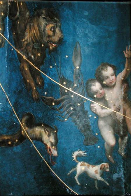 Signs of the Zodiac, detail from the ceiling of the Sala dello Zodiaco od Lorenzo Costa