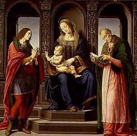 The Madonna with the hll.Julian and Nikolaus of Myra. od Lorenzo di Credi