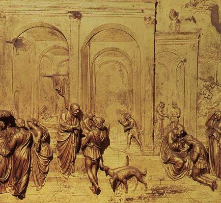 Florence Baptistry, Doors of Paradise: Story of Isaac od Lorenzo  Ghiberti