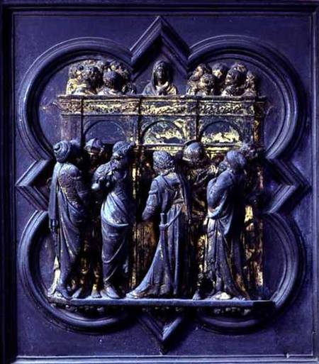 Pentecost, twentieth panel of the North Doors of the Baptistery of San Giovanni od Lorenzo  Ghiberti