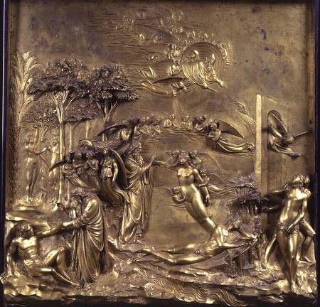 The Story of Adam: the Creation of Adam and Eve, the Temptation and the Expulsion from the Garden, o od Lorenzo  Ghiberti