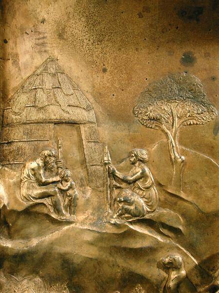 The Story of Cain and Abel, detail from the original panel from the East Doors of the Baptistery od Lorenzo  Ghiberti