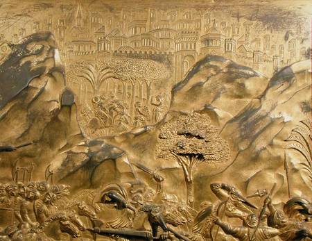 The Story of David and Goliath, background detail from the original panel from the East Doors of the od Lorenzo  Ghiberti