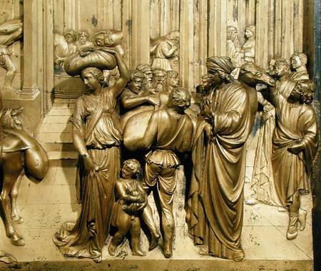 The Story of Joseph, detail from the original panel from the East Doors of the Baptistery od Lorenzo  Ghiberti
