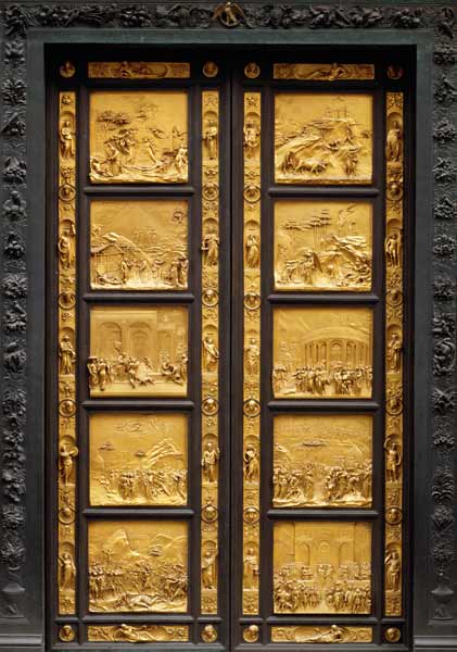 The Gates of Paradise (East Doors) comprising 10 relief panels depicting Old Testament scenes od Lorenzo  Ghiberti