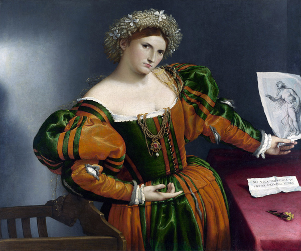 A Lady with a Drawing of Lucretia od Lorenzo Lotto
