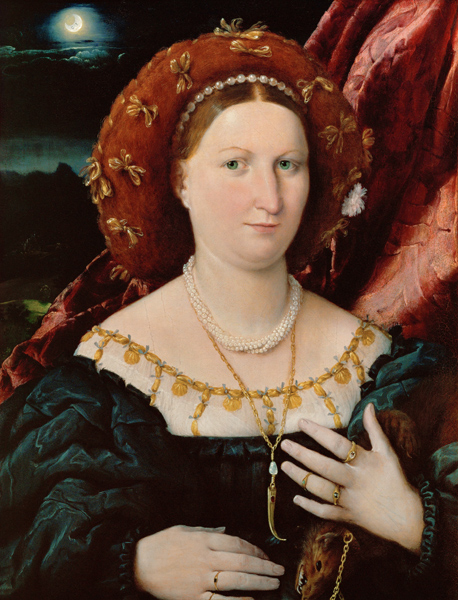 Portrait of Lucina Brembati od Lorenzo Lotto