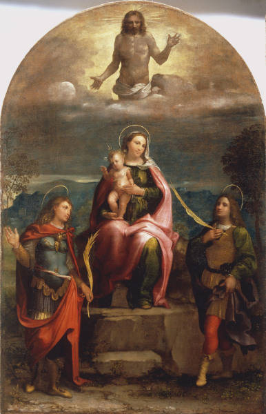 L.Lotto / Mary w.Child, Vitus, Modestus od Lorenzo Lotto