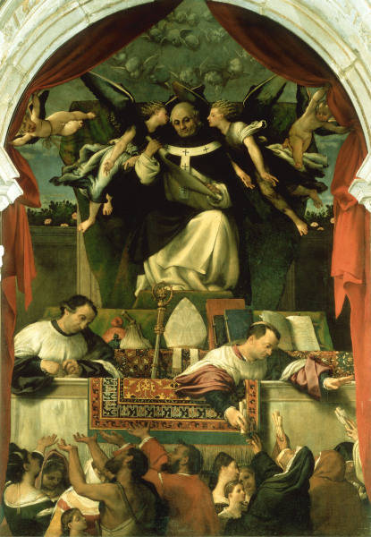 Lorenzo Lotto, St Anthony giving alms od Lorenzo Lotto