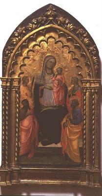 Madonna and Child with Saints (tempera on panel) od Lorenzo  Monaco