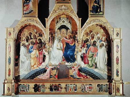 The Coronation of the Virgin (tempera & gold leaf on panel) od Lorenzo  Monaco