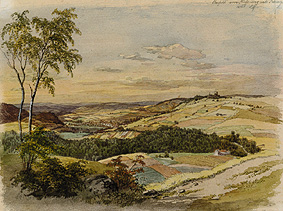 View of the Stuffenberg to Kissingen od Lorenzo Quaglio d.J.