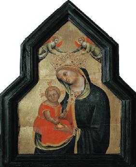 Madonna and child with angels