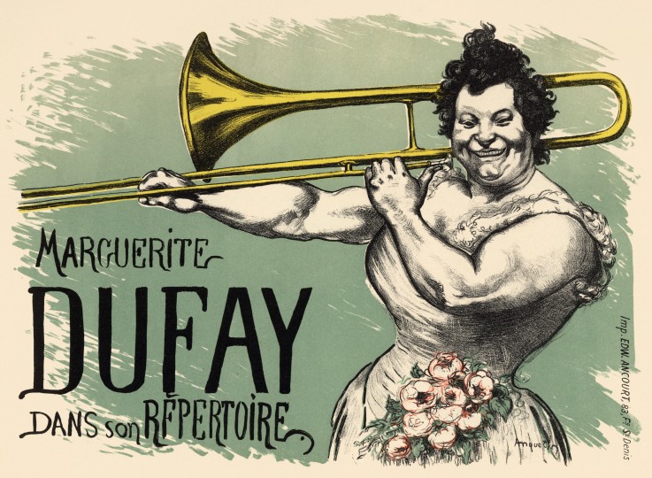 Marguerite Dufay Trombone (Poster) od Louis Anquetin