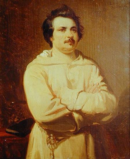 Honore de Balzac (1799-1850) in his Monk's Habit od Louis Boulanger