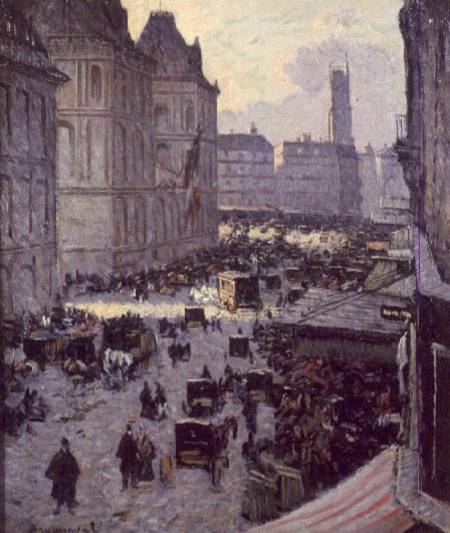 Paris Street Scene od Louis Braquaval