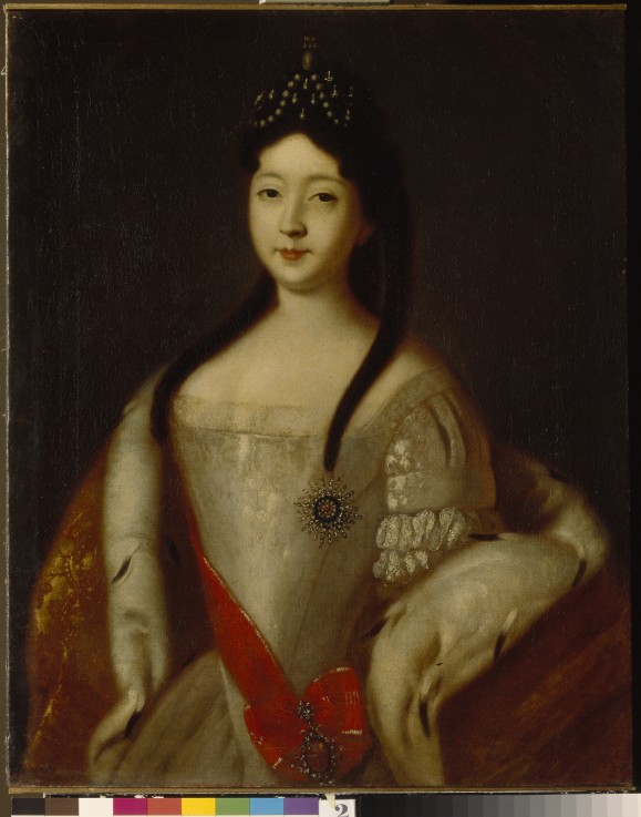 Portrait of the Tsesarevna Anna Petrovna of Russia (1708-1728), the daughter of Emperor Peter I of R od Louis Caravaque