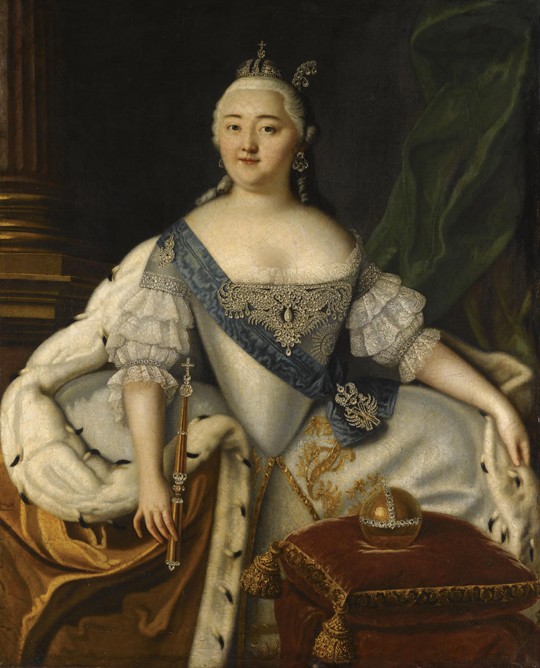 Portrait of Empress Elisabeth (1709-1762) od Louis Caravaque