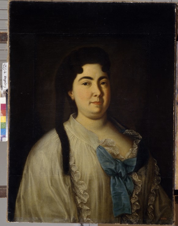 Portrait of Empress Catherine I. (1684-1727) in a Peignoir od Louis Caravaque