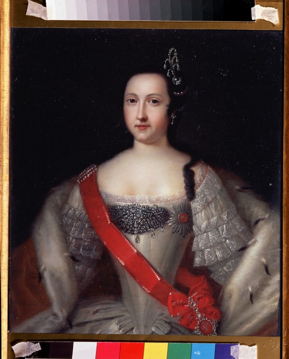 Portrait of Princess Anna Leopoldovna (1718-1746), tsar's Ivan VI mother od Louis Caravaque