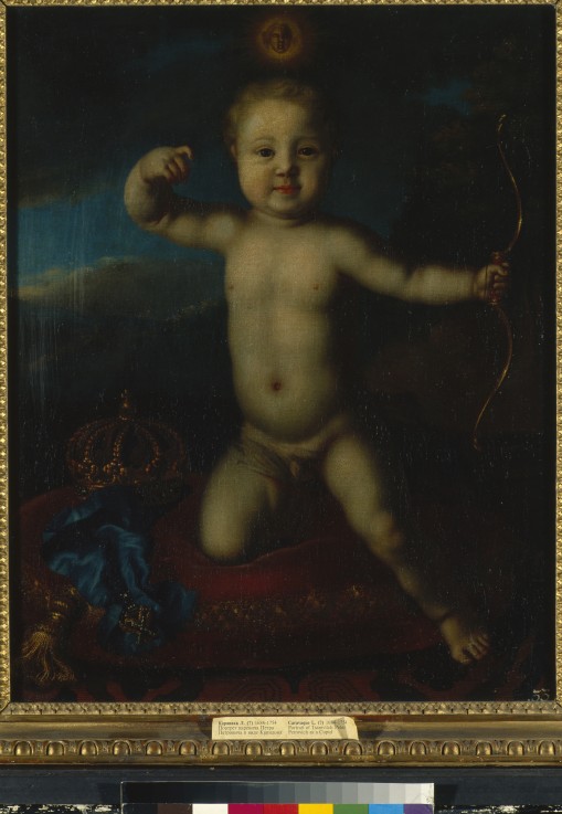 Portrait of Tsarevich Peter Petrovich of Russia (1715-1719) as Cupid od Louis Caravaque