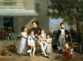 Portrait of Napoleon Bonaparte (1769-1821) with his Nephews and Nieces on the Terrace at Saint-Cloud