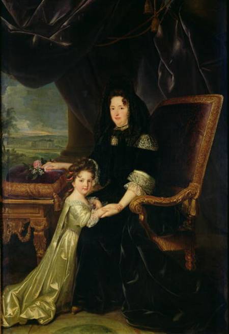 Francoise d'Aubigne (1635-1719) Marquise of Maintenon and her Niece, Francoise d'Aubigne, the Future od Louis Ferdinand Elle