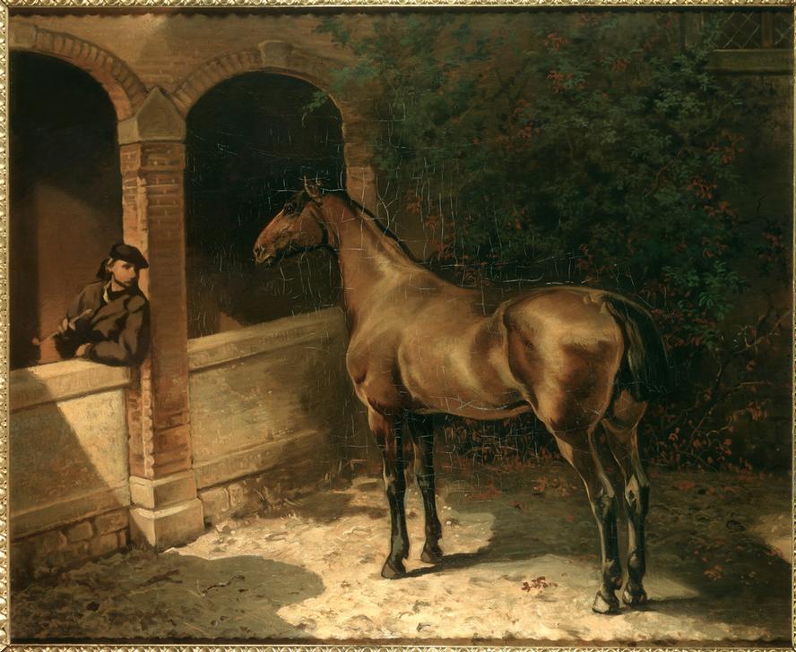 Horse and smoker od Louis Ferdinand von Rayski