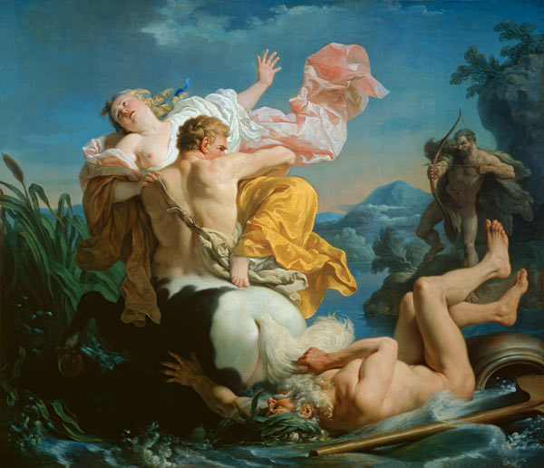 The Abduction of Deianeira by the Centaur Nessus od Louis François Lagrenée