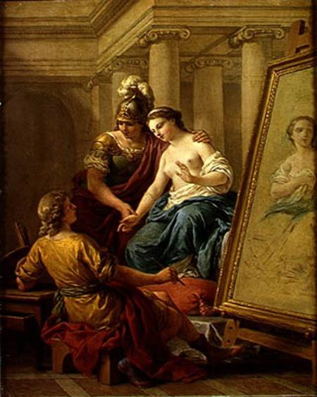 Apelles in Love with the Mistress of Alexander od Louis François Lagrenée