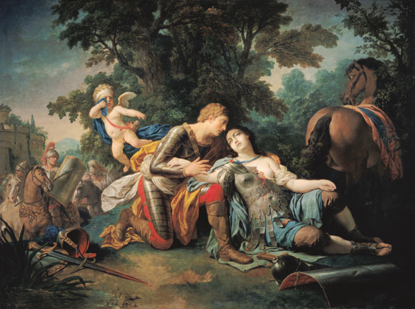 Tancred and Clorinda od Louis François Lagrenée