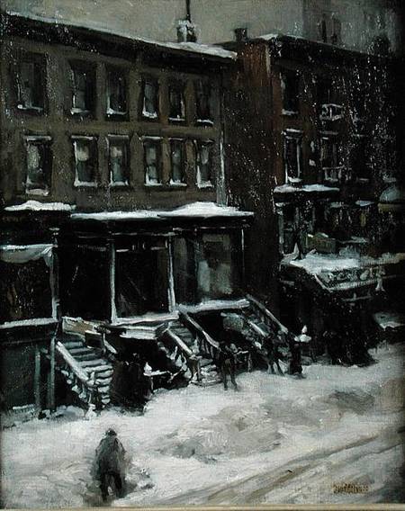 A New York Street Scene od Louis Frederick Berneker