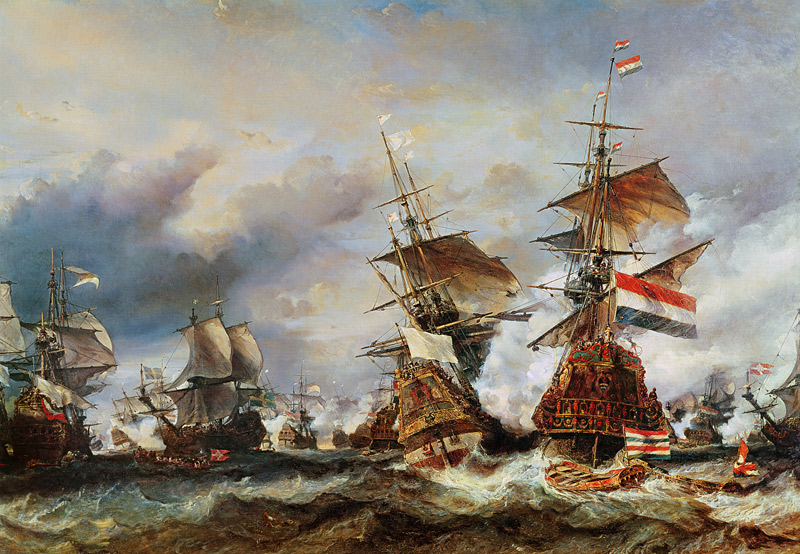 The Battle of Texel od Louis Gabriel Eugène Isabey