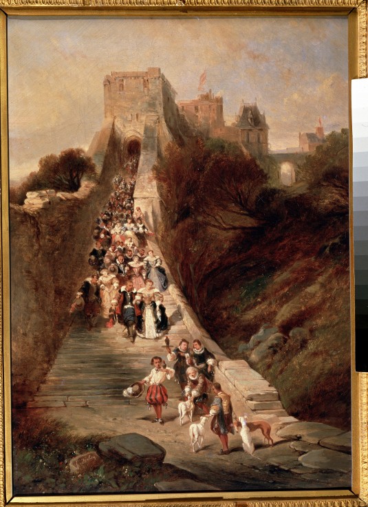 Leaving the Castle od Louis Gabriel Eugène Isabey