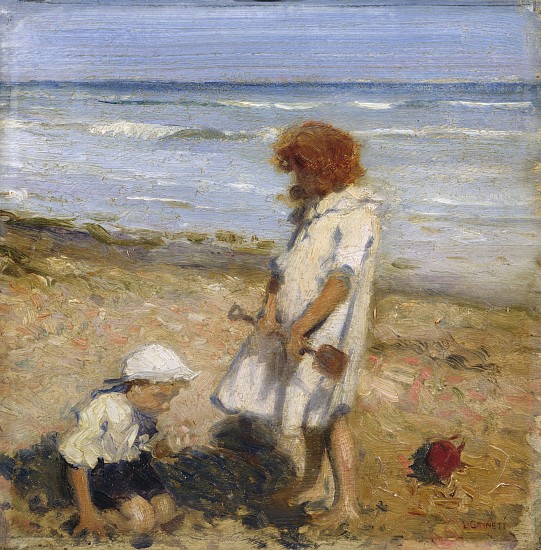 Playing on the Beach od Louis Ginnett