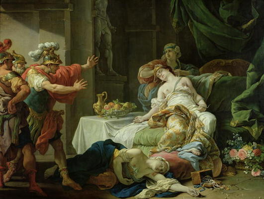 The Death of Cleopatra, 1755 (oil on canvas) od Louis Jean Francois I Lagrenee