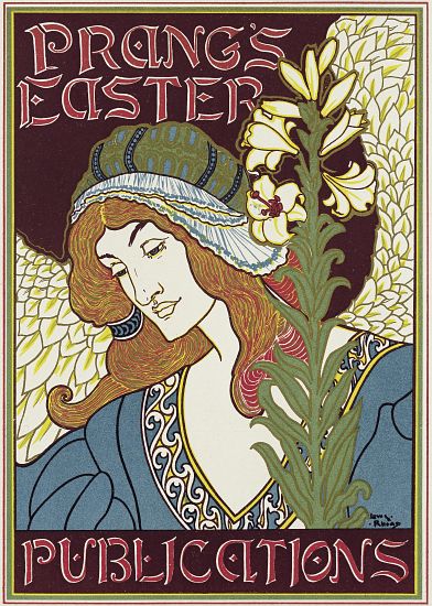Poster advertising Prang's Easter Publications od Louis John Rhead
