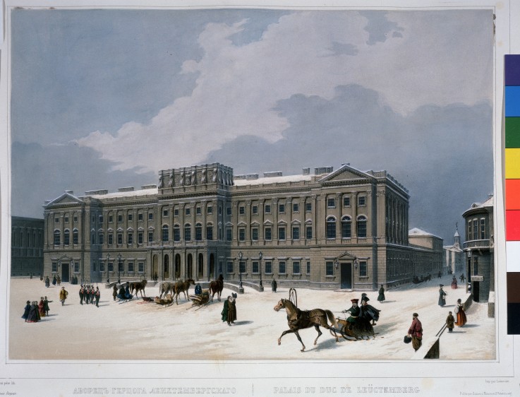 The Mariinsky Palace (Marie Palace) on the St Isaac's Square in Saint Petersburg od Louis Jules Arnout