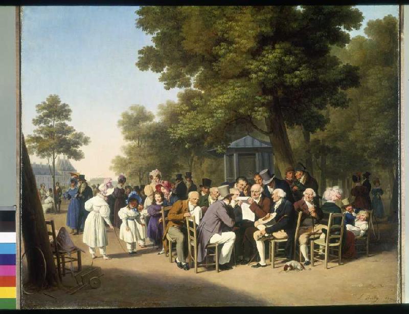 The leisure politicians into the Tuillerien in Paris. od Louis-Léopold Boilly