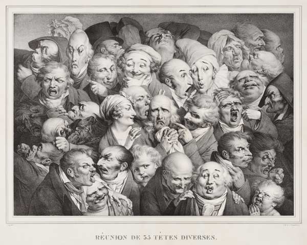 Group of Thirty-Five Heads od Louis-Léopold Boilly