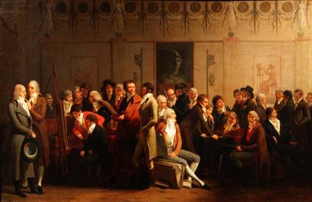 Reunion of Artists in the Studio of Isabey od Louis-Léopold Boilly