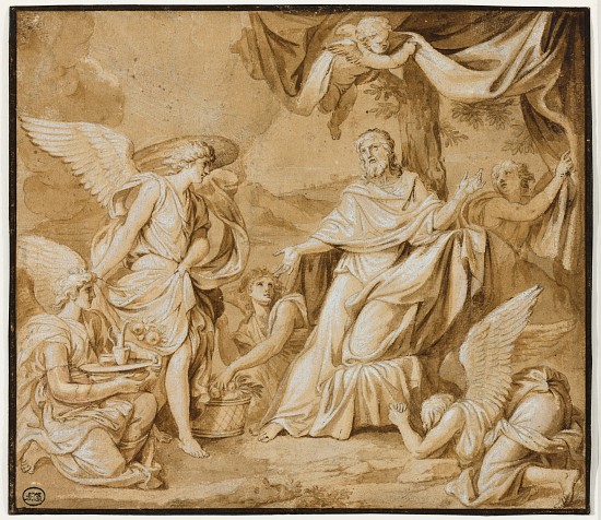 Angels Ministering to Christ od Louis Licherie de Beuron