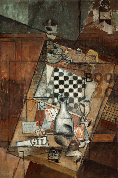 Still life with a chessboard od Louis Marcoussis